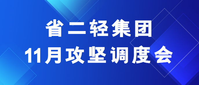 省二輕集團(tuán)召開11月攻堅(jiān)專班調(diào)度會(huì)